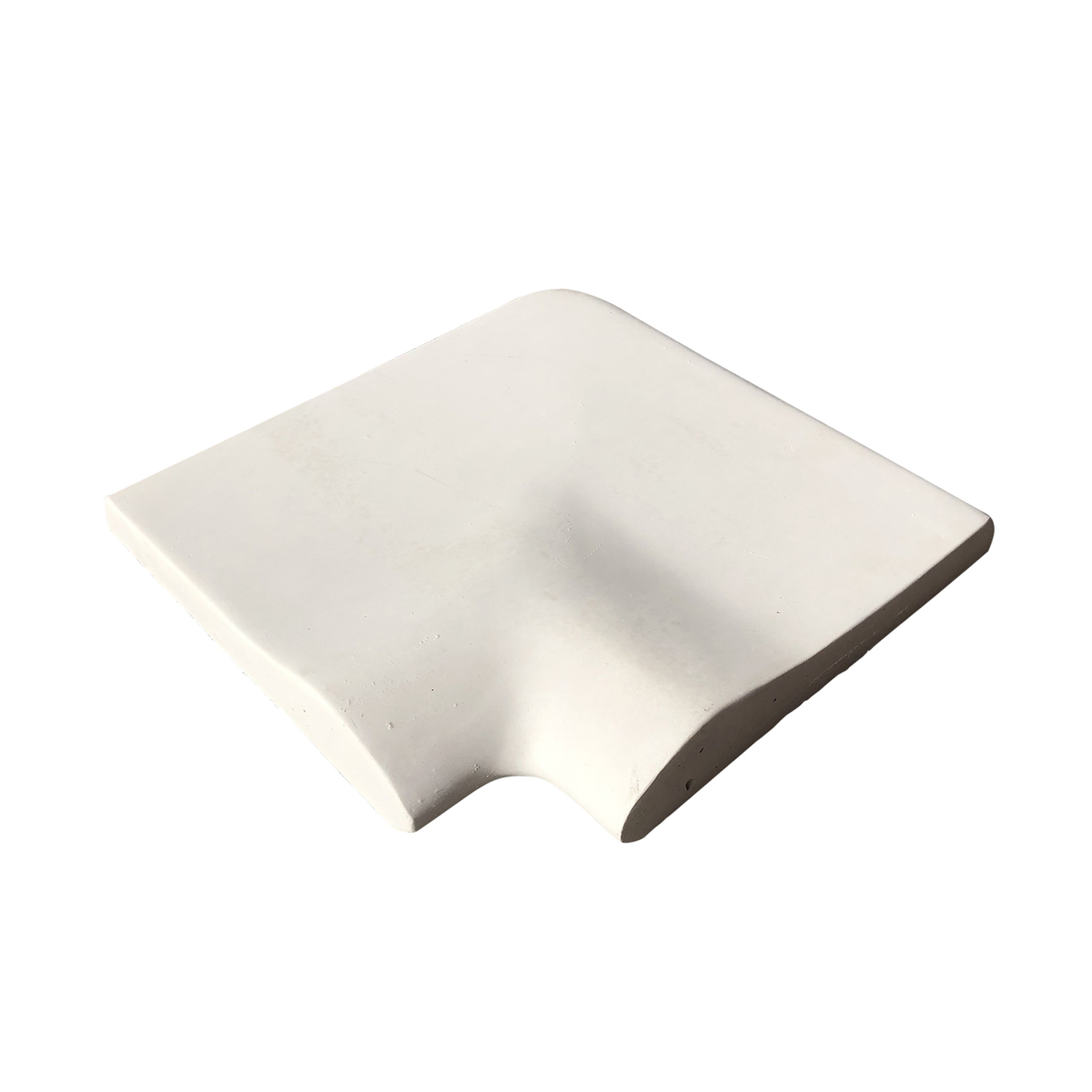 Кутовий копінговий камінь Aquazone 250×300×50-25 мм, білий